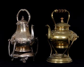 SAMOVARER, 2 st, metall, 1900-tal.