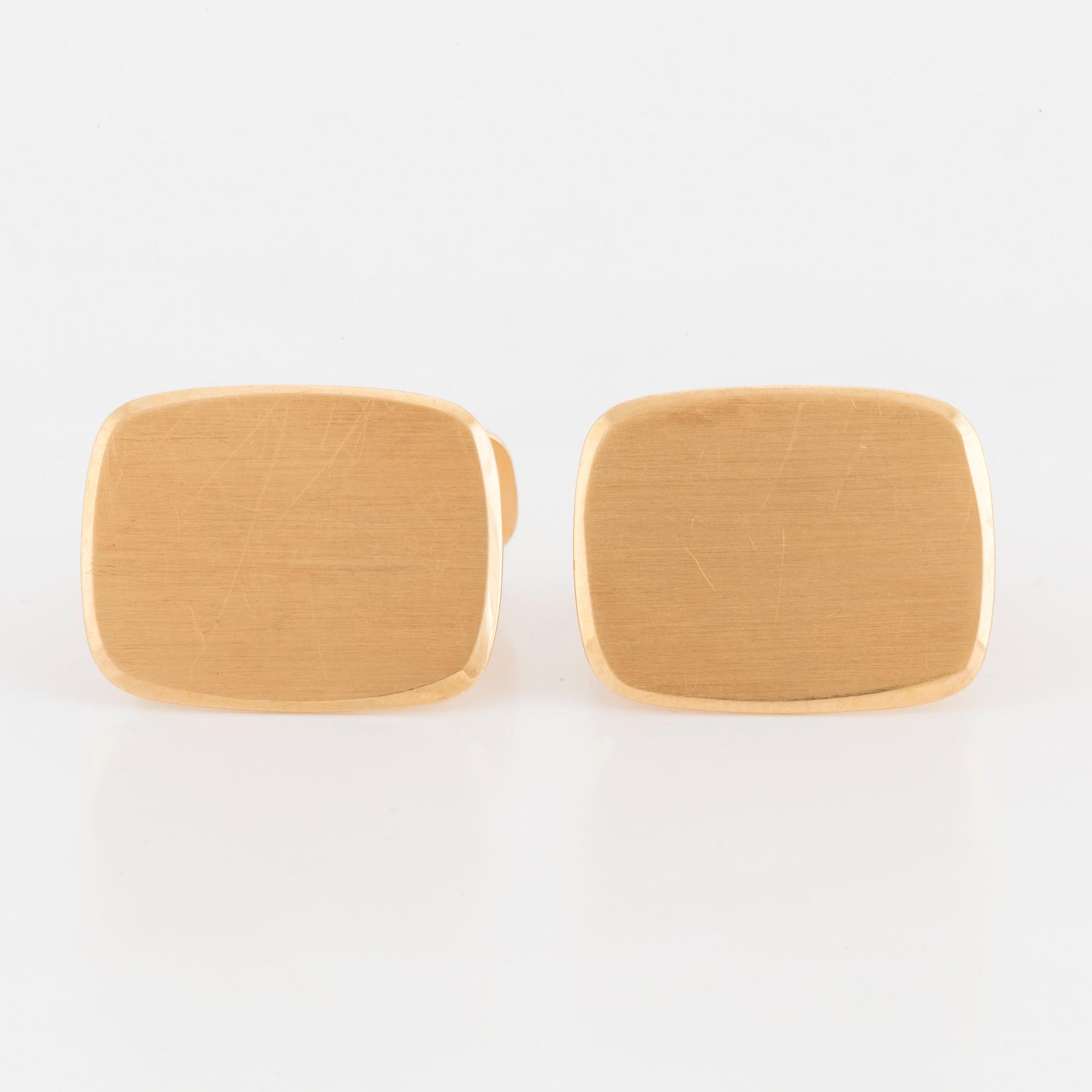 A pair of cufflinks, 18K gold.