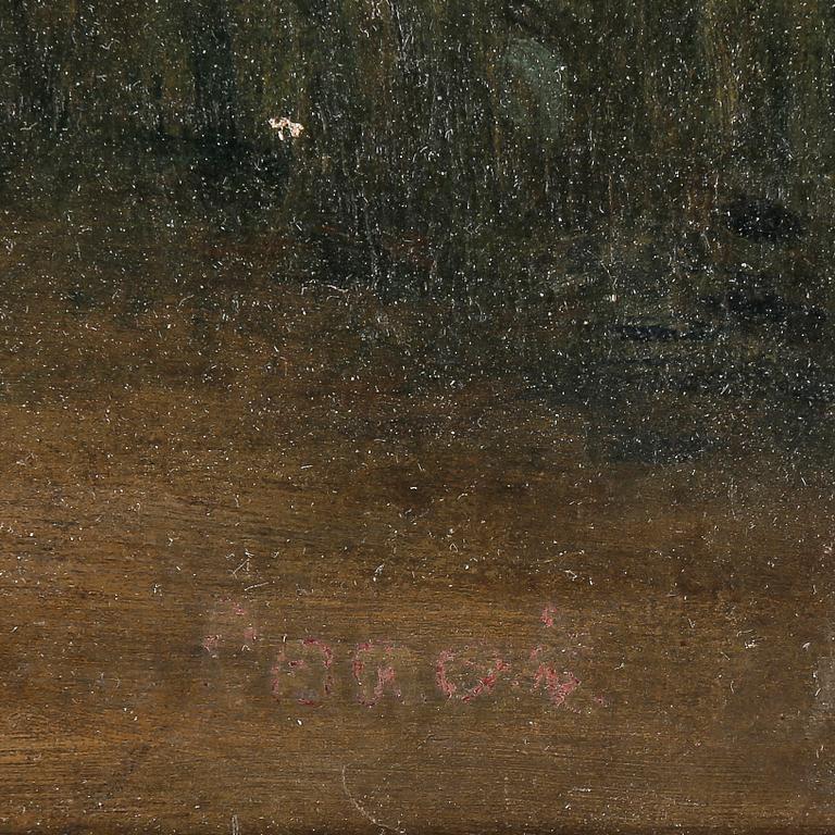 OKÄND KONSTNÄR, olja på duk, Frankrike sent 1800-tal, otydlig signatur.