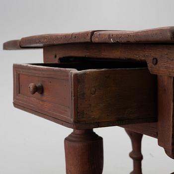 A swedish baroque gateleg table, first part 18th century.