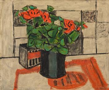 Gunnar Hållander, "Röd pelargonia".