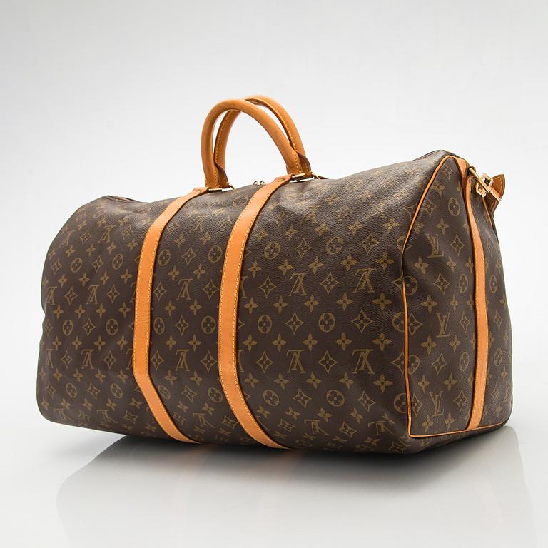 Louis Vuitton, a Monogram Canvas 'Keepall 55 Bandoulière' weekend bag.