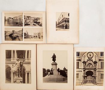 Photographs 11 sheets Italy including Milan and Venice around 1900.
