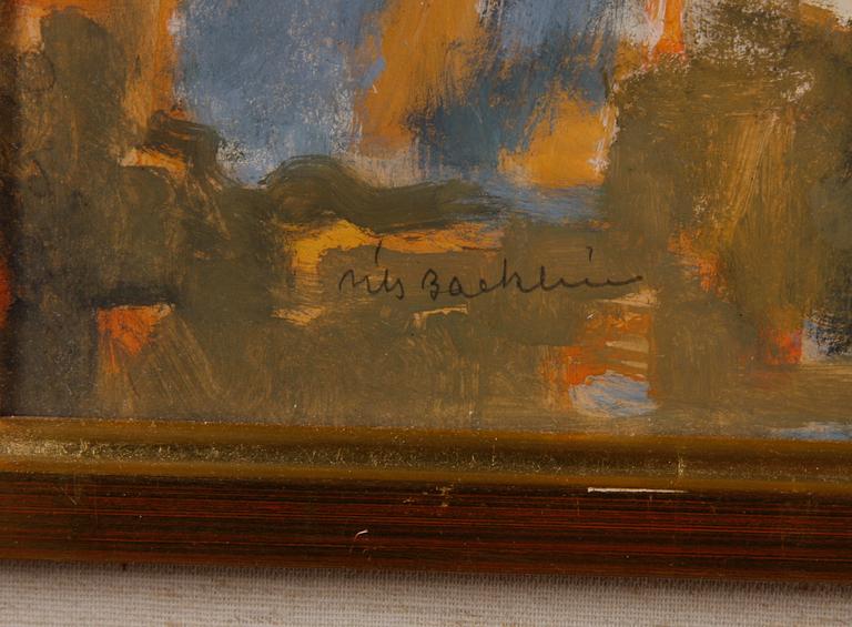 OKÄND KONSTNÄR, blandteknik, bär sign.