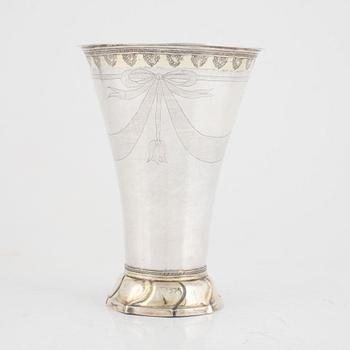 A Swedish Parcel Gilt Silver Beaker, mark of Olof Sedin, Gävle 1795.