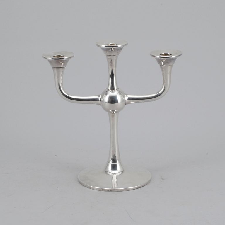 KANDELABER, silver, Karl J Ottesen, Norge, 1900-tal. Vikt ca 723g.