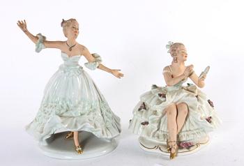FIGURINER, 2 st, porslin, Wallendorf.