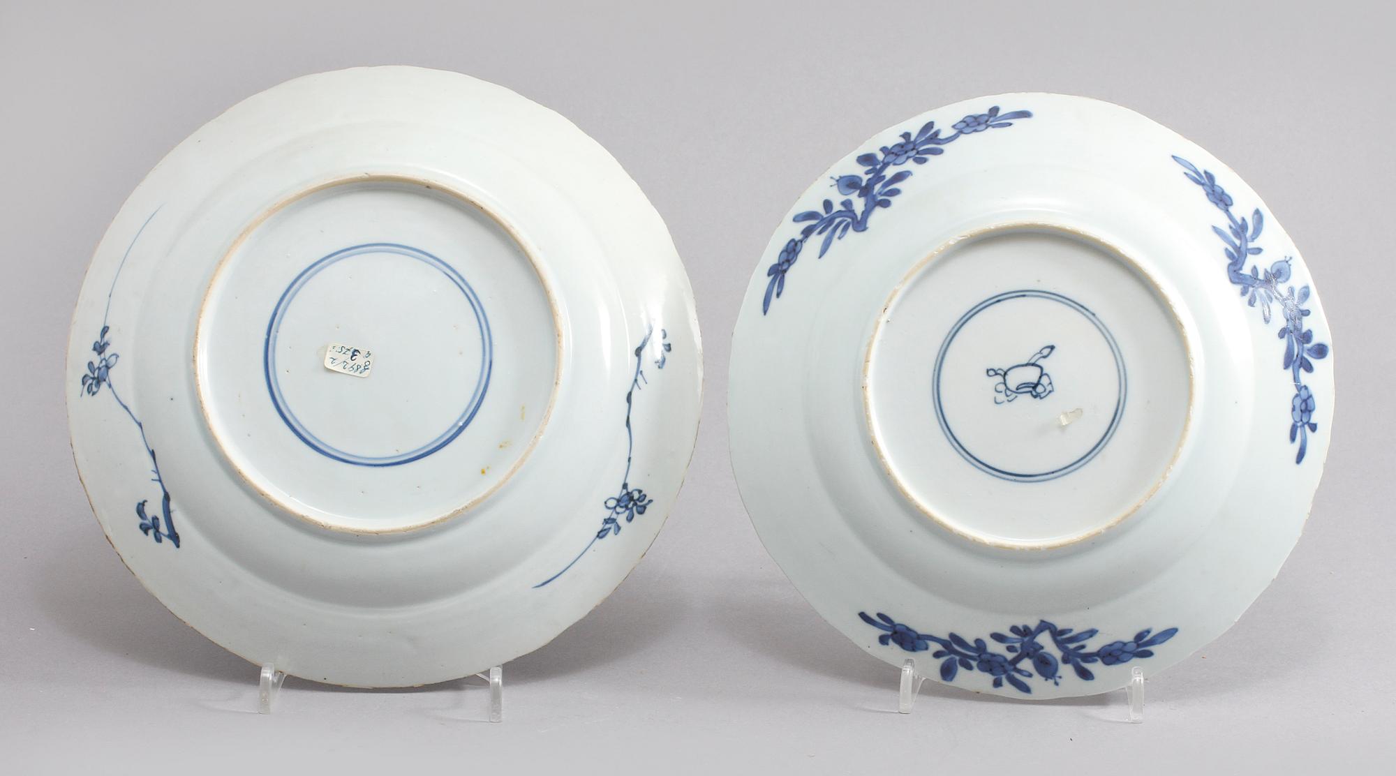 TALLRIKAR, 3st, porslin, Kina, Kangxi, 1700-tal.