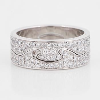 GEORG JENSEN, "Fusion", ringar, 2 st, med briljantslipade diamanter.