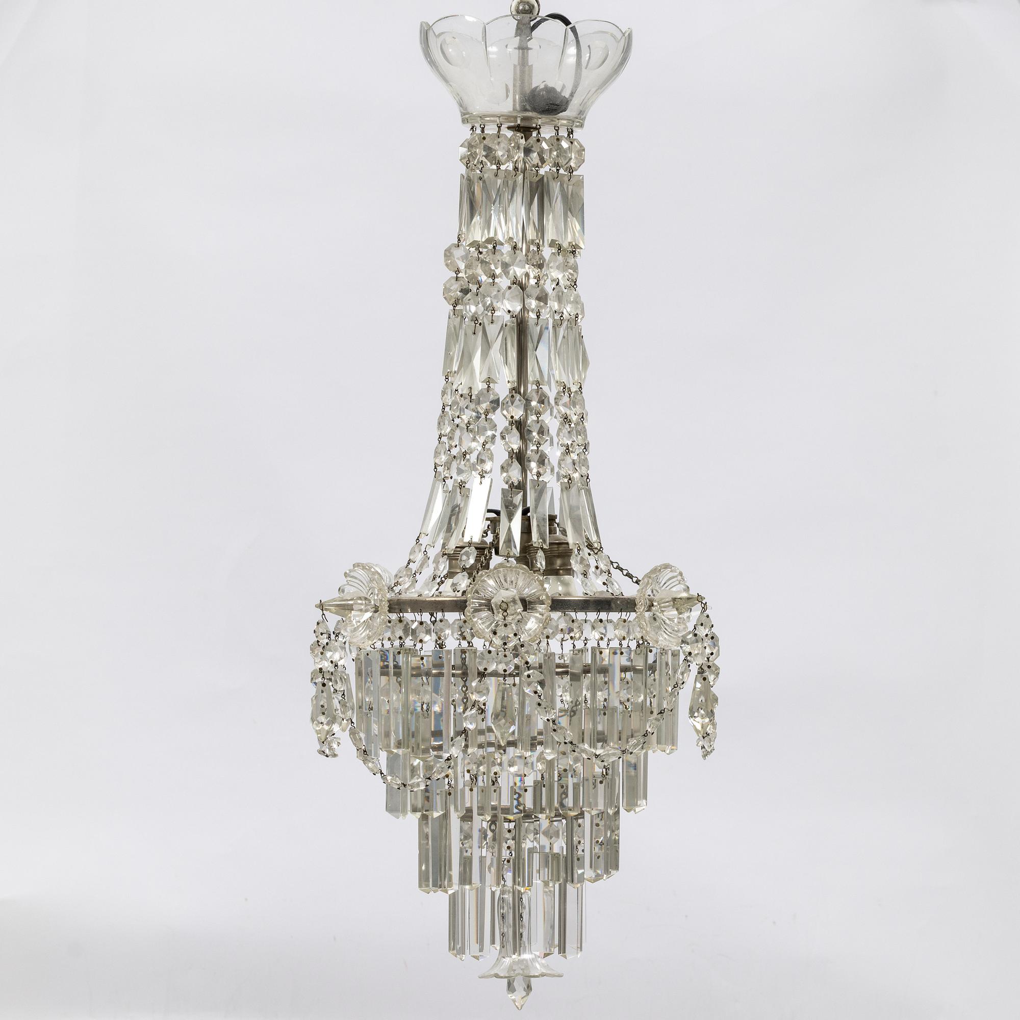 Chandelier, Oscarian, early 20th century.
