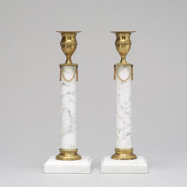 A pair of Gustavian-style candlesticks, 20th ct.