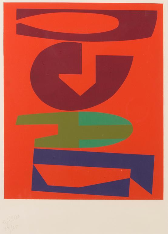 EDGARD PILLET, serigrafi, signerad och numrerad 33/75.