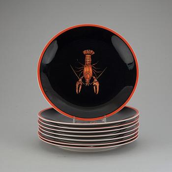 KRÄFTTALLRIKAR, 8 st, porslin, Villeroy & Boch, 1900-talets andra hälft.