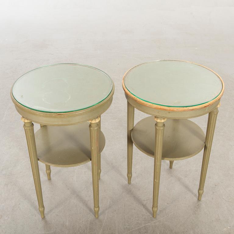 Lamp table, A pair, Gustavian style, first part of the 20th century. Lamps a couple.