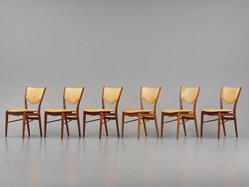 Finn Juhl, a set of six chairs and a pair of armchairs, model "Bo-63" and "Bo-72", Bovirke, Denmark, 1940s-50s.