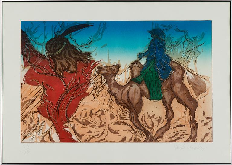 MALCOLM MORLEY, färgakvatint, signerad och numrerad 53/75.