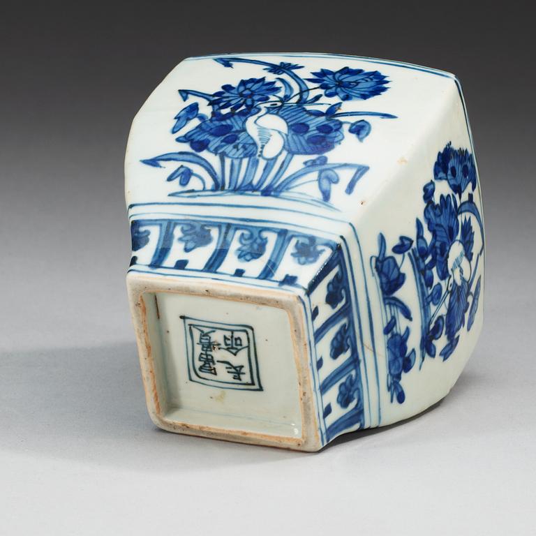 A blue and white jar, Ming dynasty with hall mark.