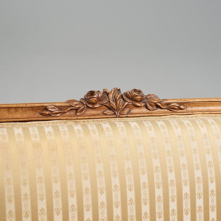 A Gustavian sofa, Stockholm, second part of the 18th century.