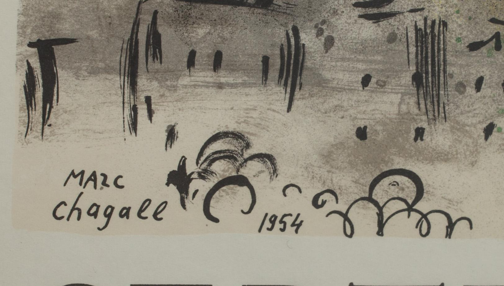 MARC CHAGALL, efter, utställningsaffisch.