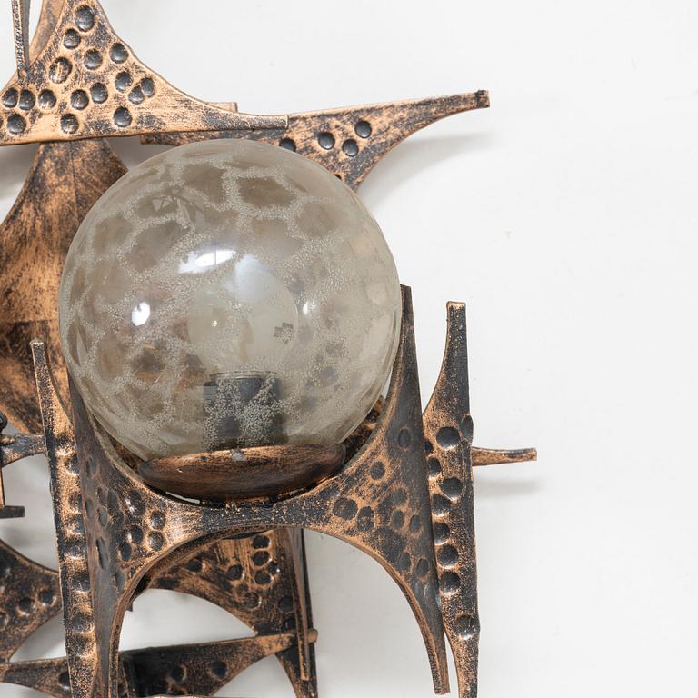 Marc Weinstein, wall lamp, Brutalism, 1960s.