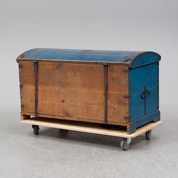 A painted century chest, dated 30/10 1860.