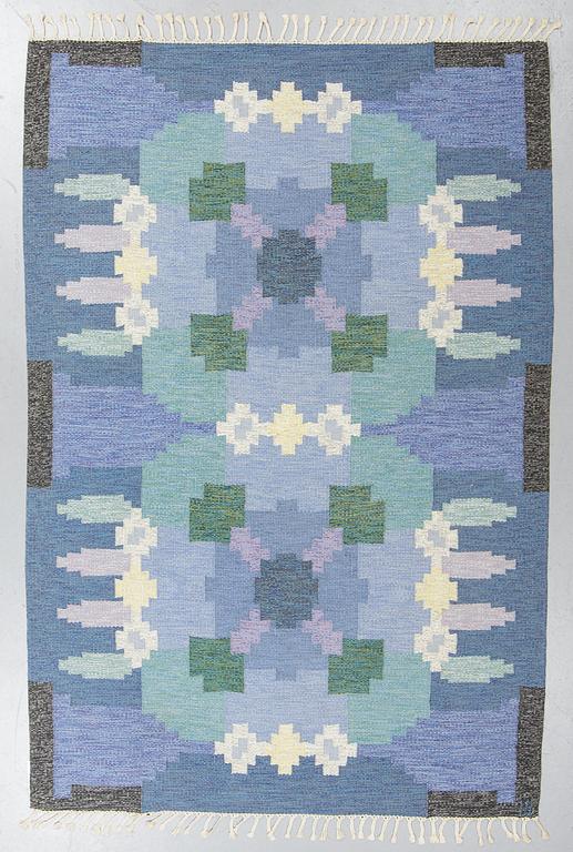 Ingegerd Silow, a carpet, flat weave, ca 236 x 164-166 cm, signed IS.