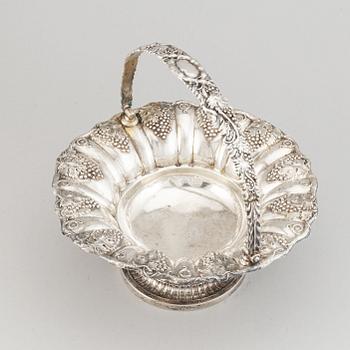 A Swedish 19th century silver fruit-basket, mark of Gustaf Möllenborg, Stockholm 1835.