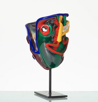 BENGT LINDSTRÖM, skulptur, "Janus", Berengo, Murano, Italien, 1980-tal, prototyp.