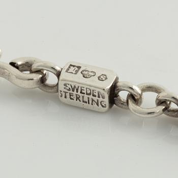 Wiwen Nilsson, collier, ring och stavkedja, sterlingsilver.