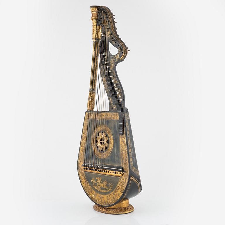 An English Harp Lute by Edward Light, London, circa 1815.