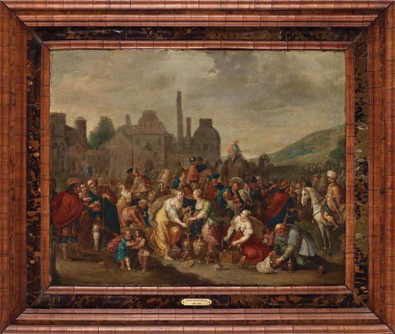 Frans Francken II Hans ateljé, Israelerna tar emot egyptiernas skatter inför uttåget ur Egypten.