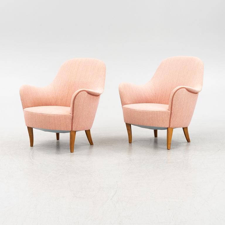 Carl Malmsten, a pair of 'Cirkus' armchairs, second half of the 20th Century.