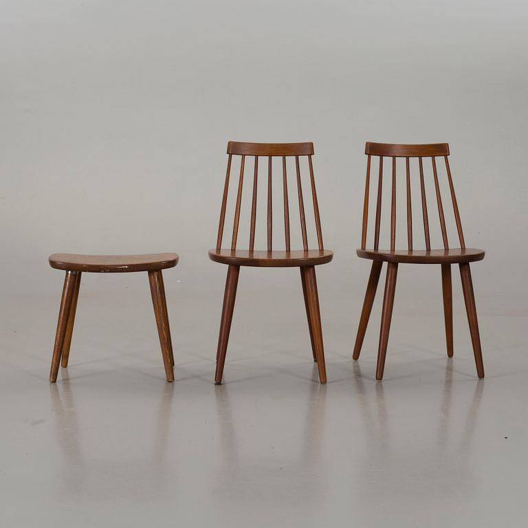 YNGVE EKSTRÖM, Stolar,"Pinocchio", Stolab, samt Pall "Palle" 1950/60-tal.