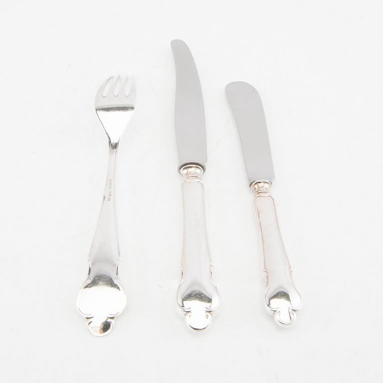 Bestick silver 26 dlr MGAB Uppsala  1950-tal.