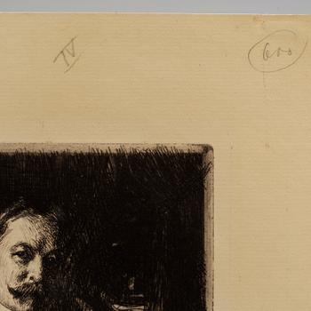 ANDERS ZORN, etching, 1897, I state of III, signed in pencil.