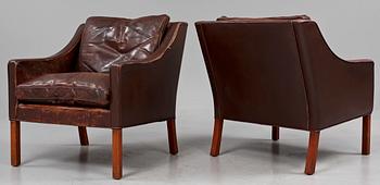 FÅTÖLJER, ett par, Börge Mogensen, Fredericia Stolefabrik, 1900-talets andra hälft.