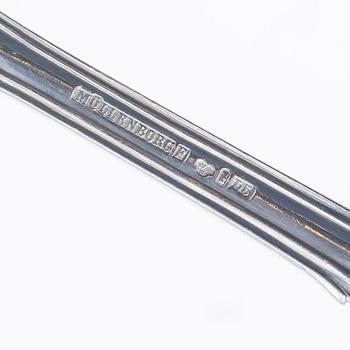 Gustaf Möllenborg, Ten Swedish silver flatware pieces, "Olga", mark of Möllenborg-Feron, Stockholm, 1853-1865.