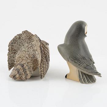Paul Hoff, five stoneware figurines, for Nordiska Kompaniet in cooperation with WWF, Gustavsberg.