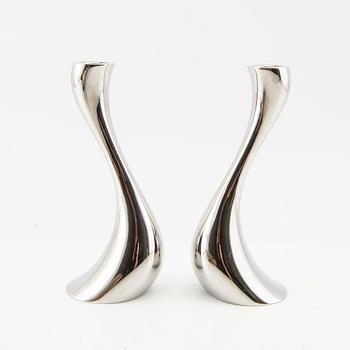 Candlesticks "Cobra" a pair and bowls 2 pcs Georg Jensen Denmark late 20th/early 21st century.