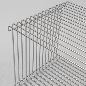 Verner Panton, a pair of 'Wire' shelves/bedside tables, Montana, Denmark.