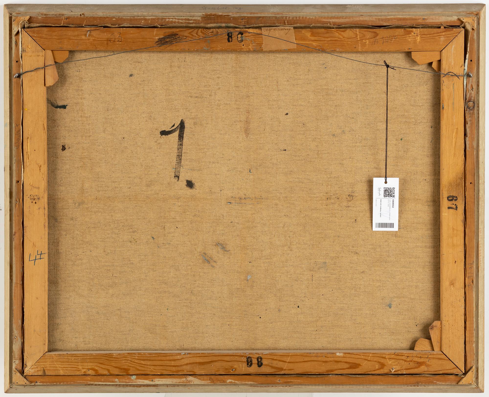 Alf Lindberg, oil on canvas, signed and dated -43.