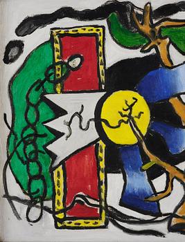 Fernand Léger, "Composition à l'oiseau, esquisse".