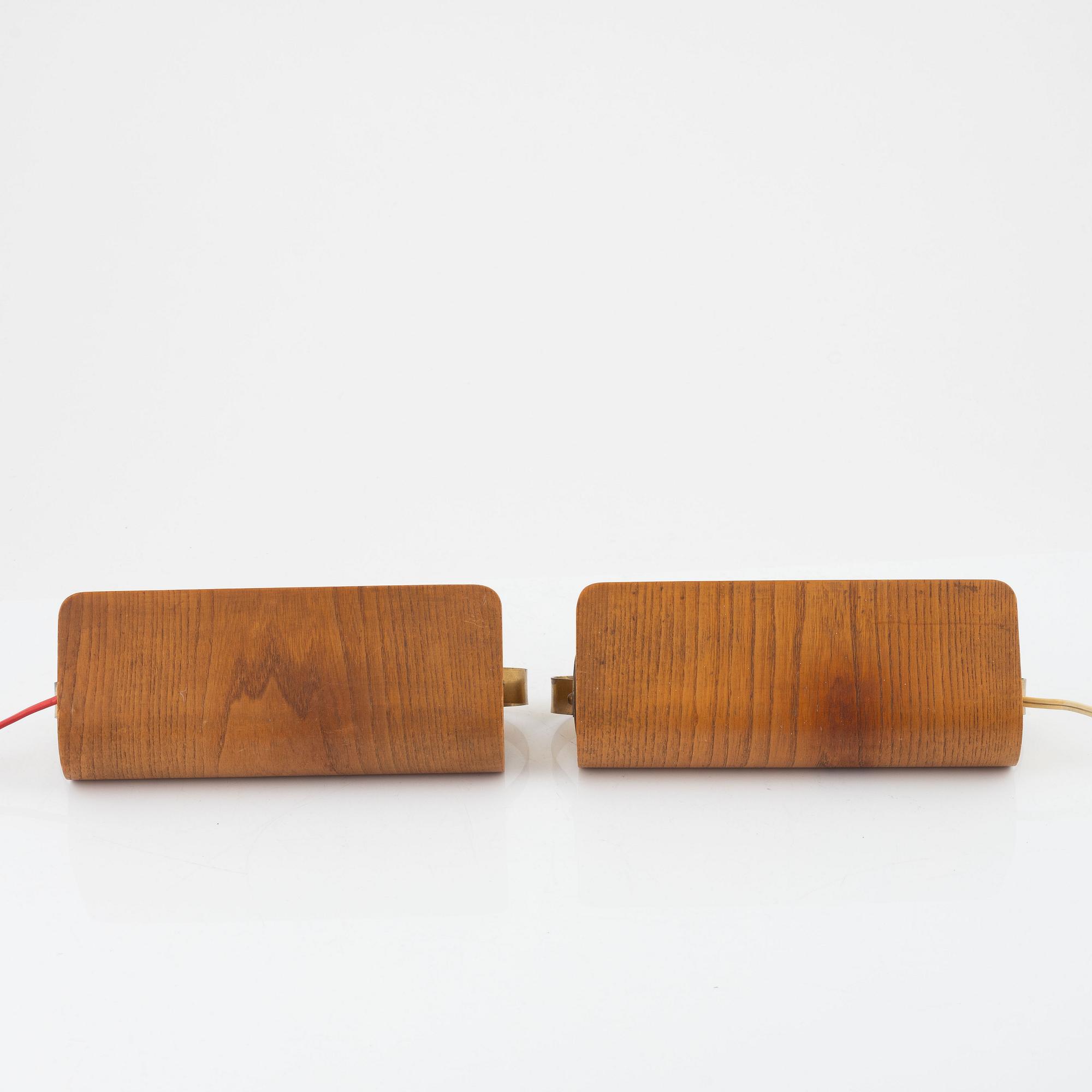 Vägglampor, ett par, Sverige, 1900-talets mitt.