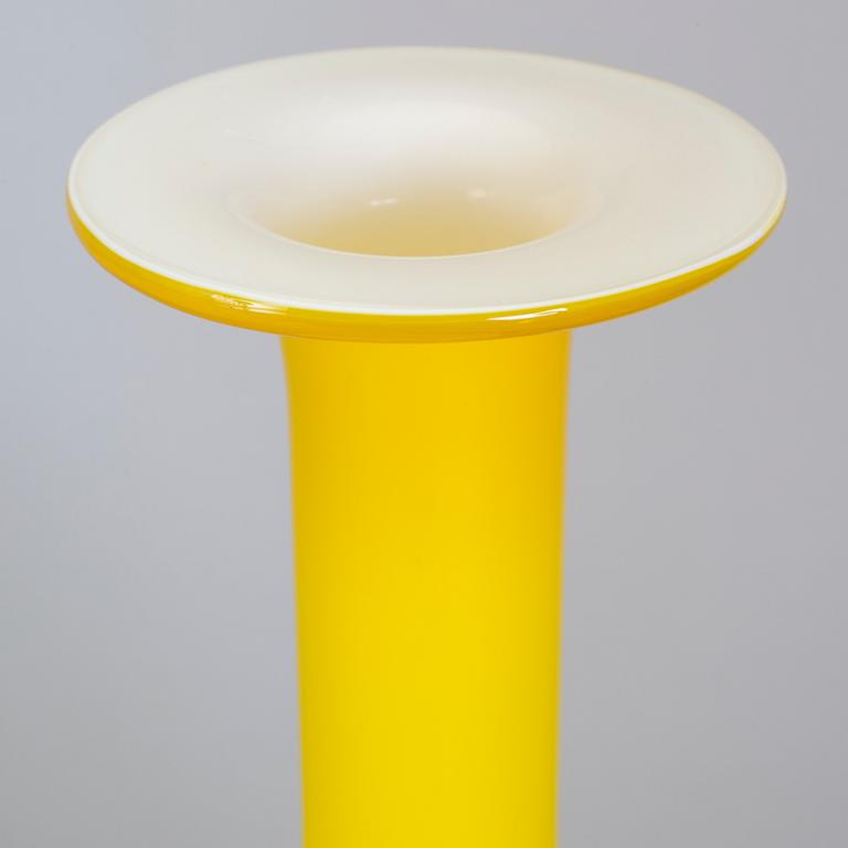 A OTTO BAUER GLASS VASE, Holmegaard, from the 1970th.