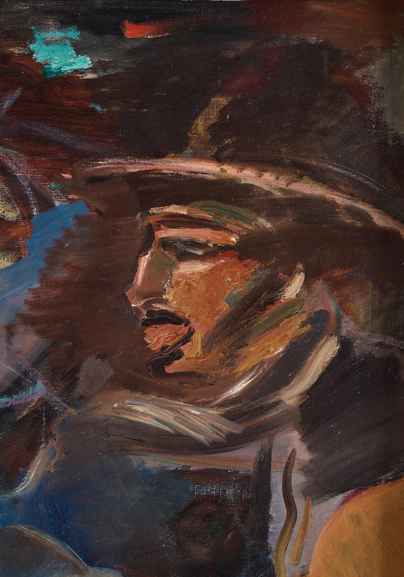 Jules Schyl, Tre figurer i hatt.