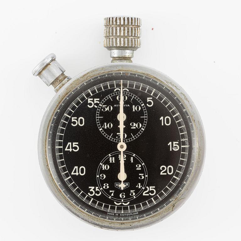 Heuer, Autavia, stopwatch/panel clock, 54 mm.