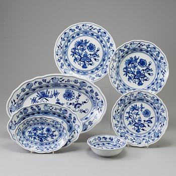 A 49 piece porcelain service, Zwiebelmuster Czechoslovakia.