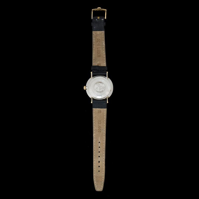 ARMBANDSUR, herr, guld på stål, "seamaster, De ville", Omega, 1900-talets andra hälft.
