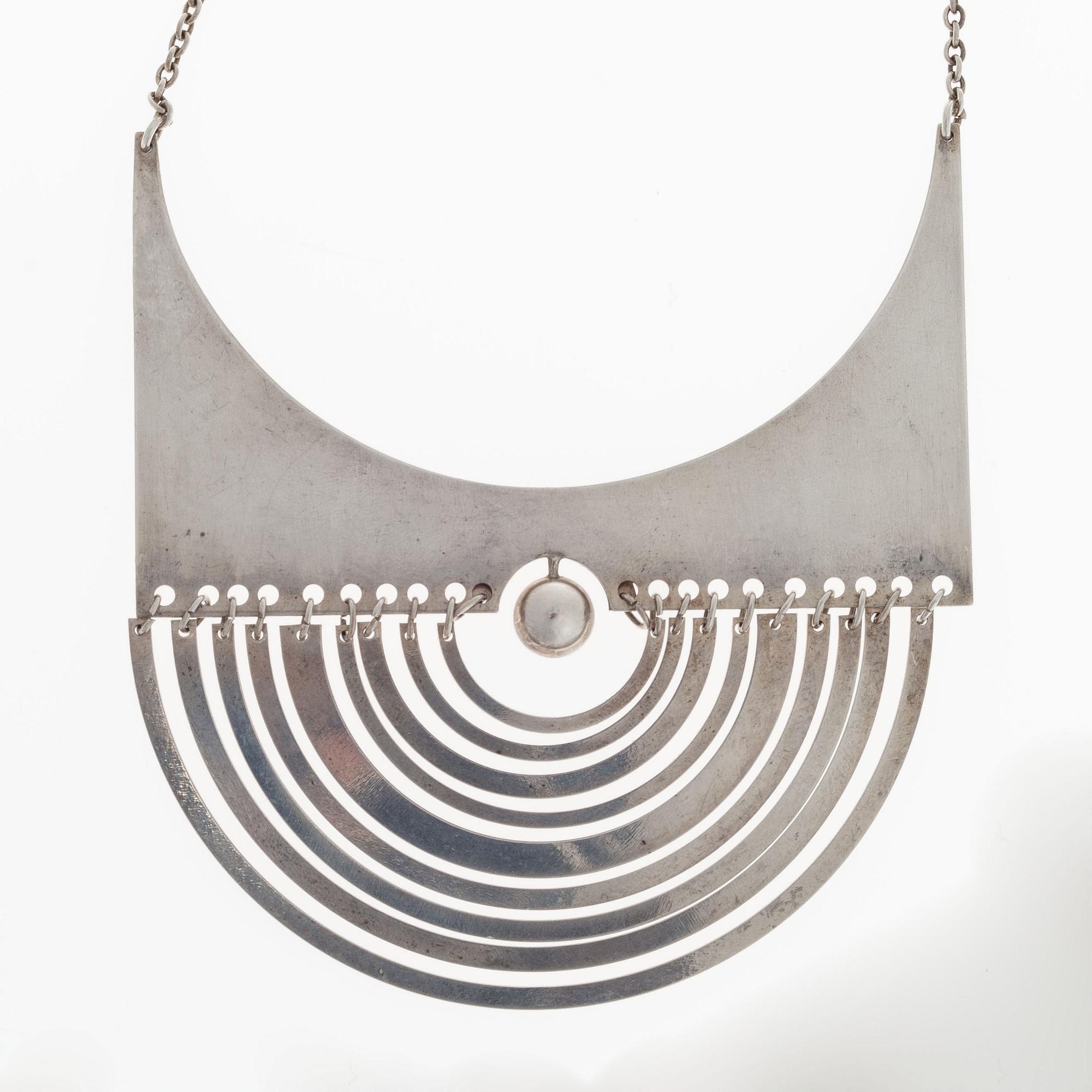 A PENDANT, sterling silver, "Crescent" N. Westerback 1972.