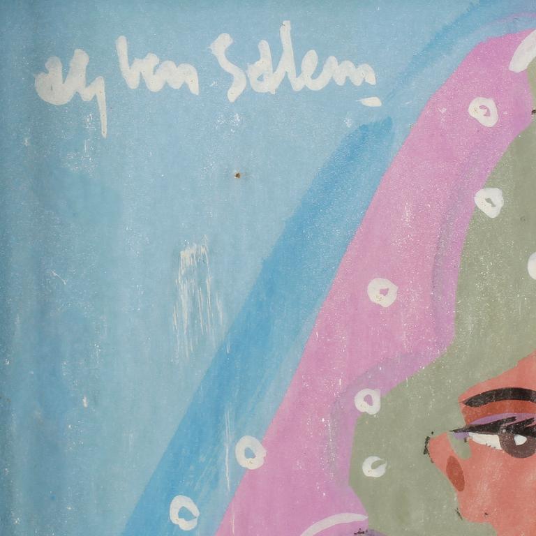 ALY BEN SALEM, gouache, signerad.